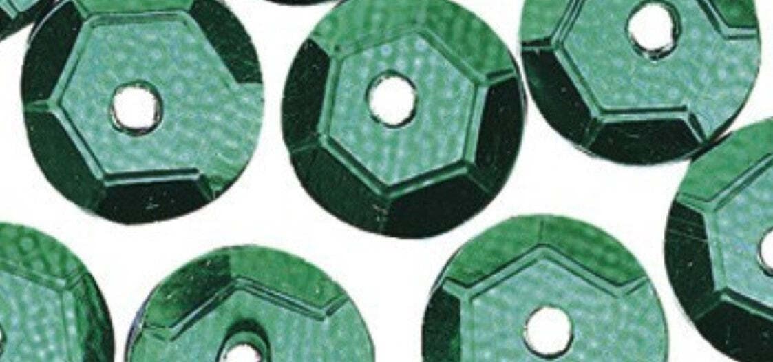 RAYHER---500-PEZZI---PAILLETTES-CONCAVE-Ø6MM---COLORE-VERDE
