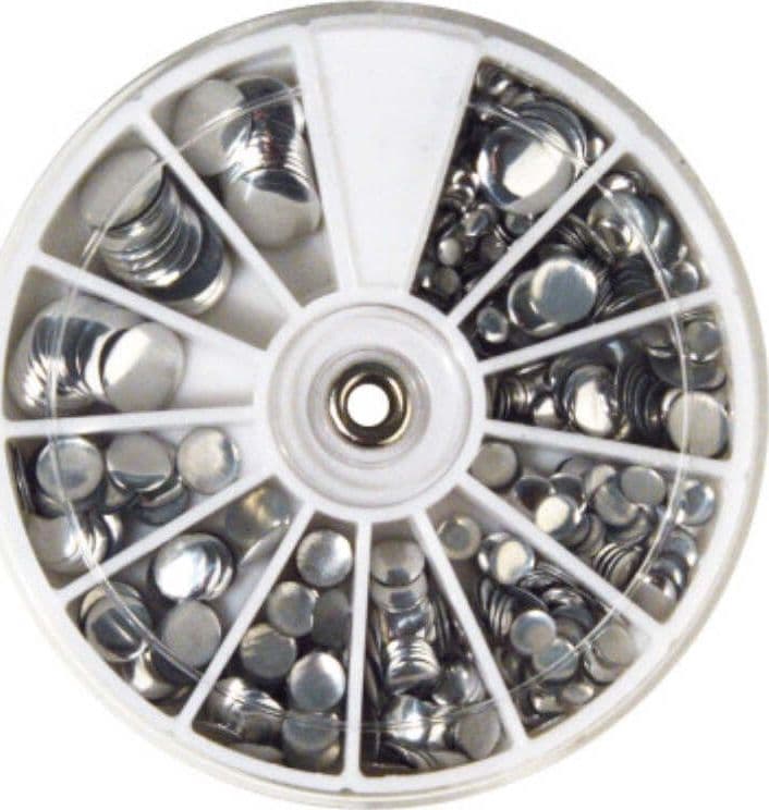 RAYHER---560-PEZZI---RIVETTI-HOTFIX-3-10MM---COLORE-ARGENTO