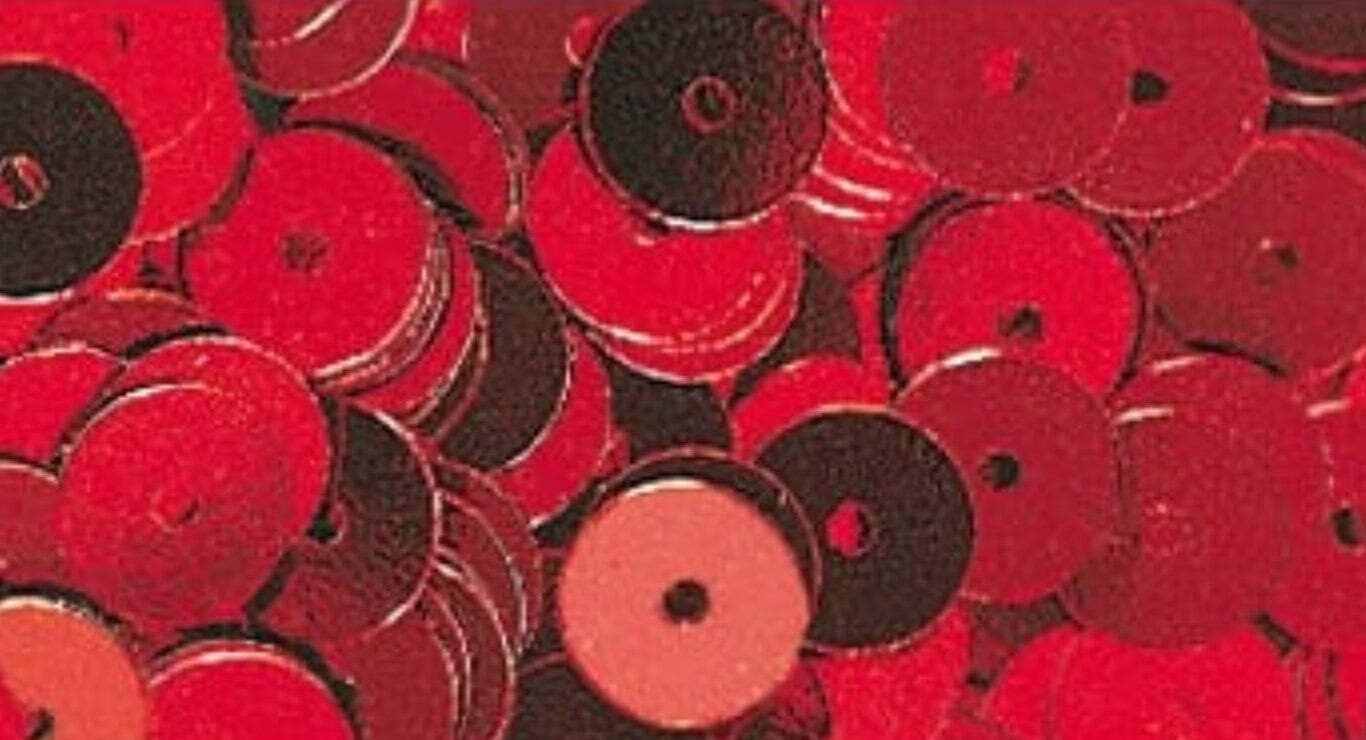 RAYHER---6gr---PAILLETTES-LISCIE-Ø6MM---COLORE-ROSSO