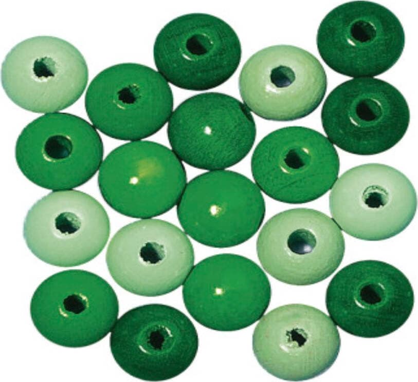 RAYHER---82-PEZZI---PERLINE-IN-LEGNO-LUCIDO-RESISTENTI-Ø8MM---TONALITA'-DI-VERDE