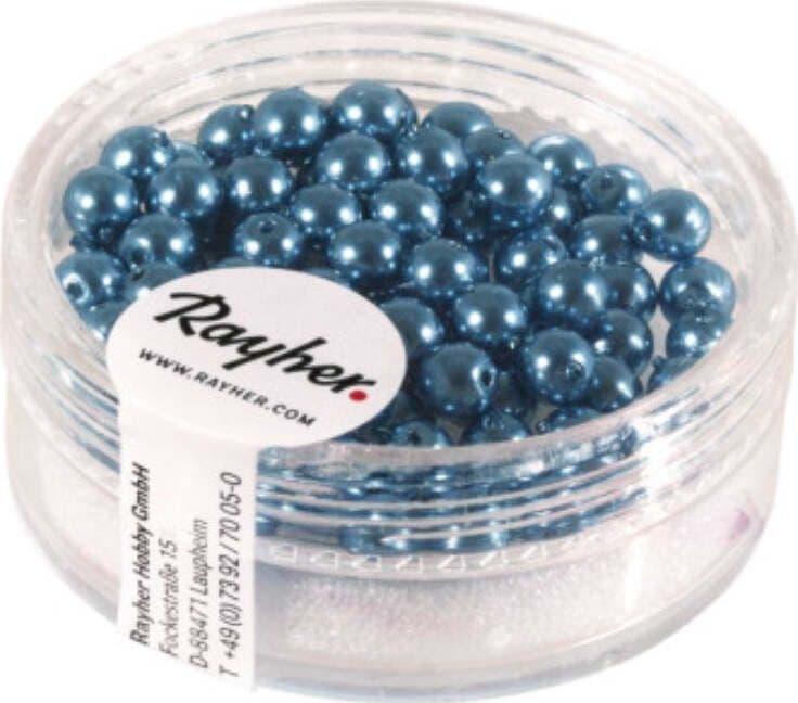 RAYHER---85-PEZZI---PERLE-CERATE-IN-VETRO-RINASCIMENTO-4MM---COLORE-AZZURRO