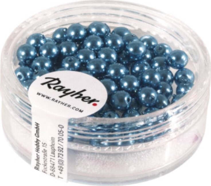 RAYHER---85-PEZZI---PERLE-CERATE-IN-VETRO-RINASCIMENTO-4MM---COLORE-AZZURRO