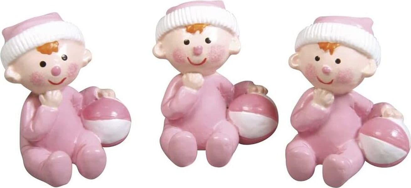 RAYHER---BEBE'-IN-POLIRESINA-GIRL-ROSA-3-PZ