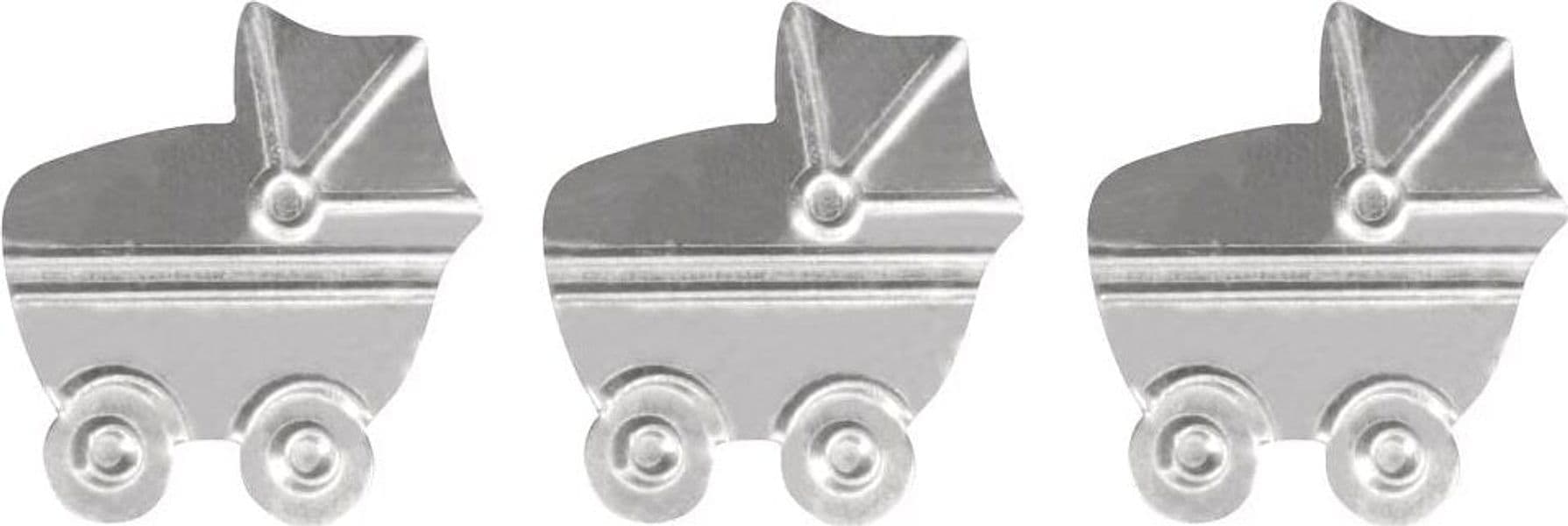 RAYHER---CARROZZINA-IN-METALLO-CON-BOLLINO-ADESIVO-2,3X2,7CM-12-PZ