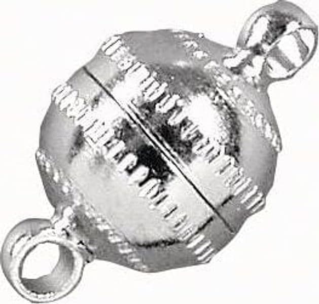 RAYHER---CHISURA-MAGNETICA-EXTRA-FORTE-ROTONDA-SEGHETTATA-Ø7MM---COLORE-ARGENTO