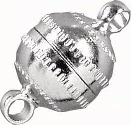 RAYHER---CHISURA-MAGNETICA-EXTRA-FORTE-ROTONDA-SEGHETTATA-Ø7MM---COLORE-ARGENTO