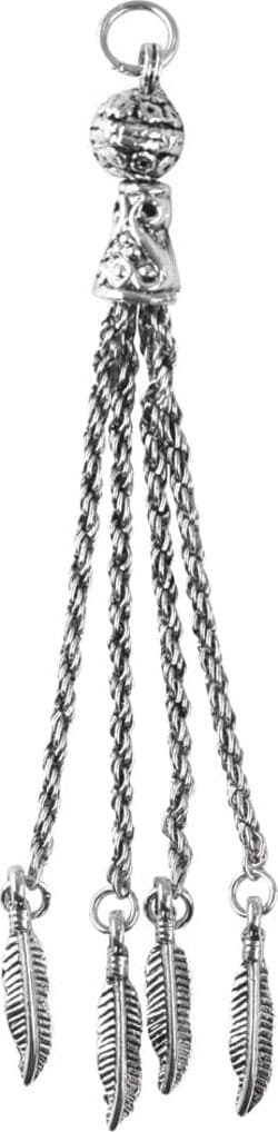 RAYHER---CIONDOLO-NAPPA-IN-METALLO-CON-PIUME-10CM---COLORE-ARGENTO