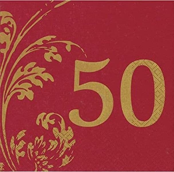 RAYHER---CONFEZIONE-DI-TOVAGLIOLI-PER-DECOUPAGE-DA-20PZ-33X33CM---FANTASIA-COMPLEANNO-50
