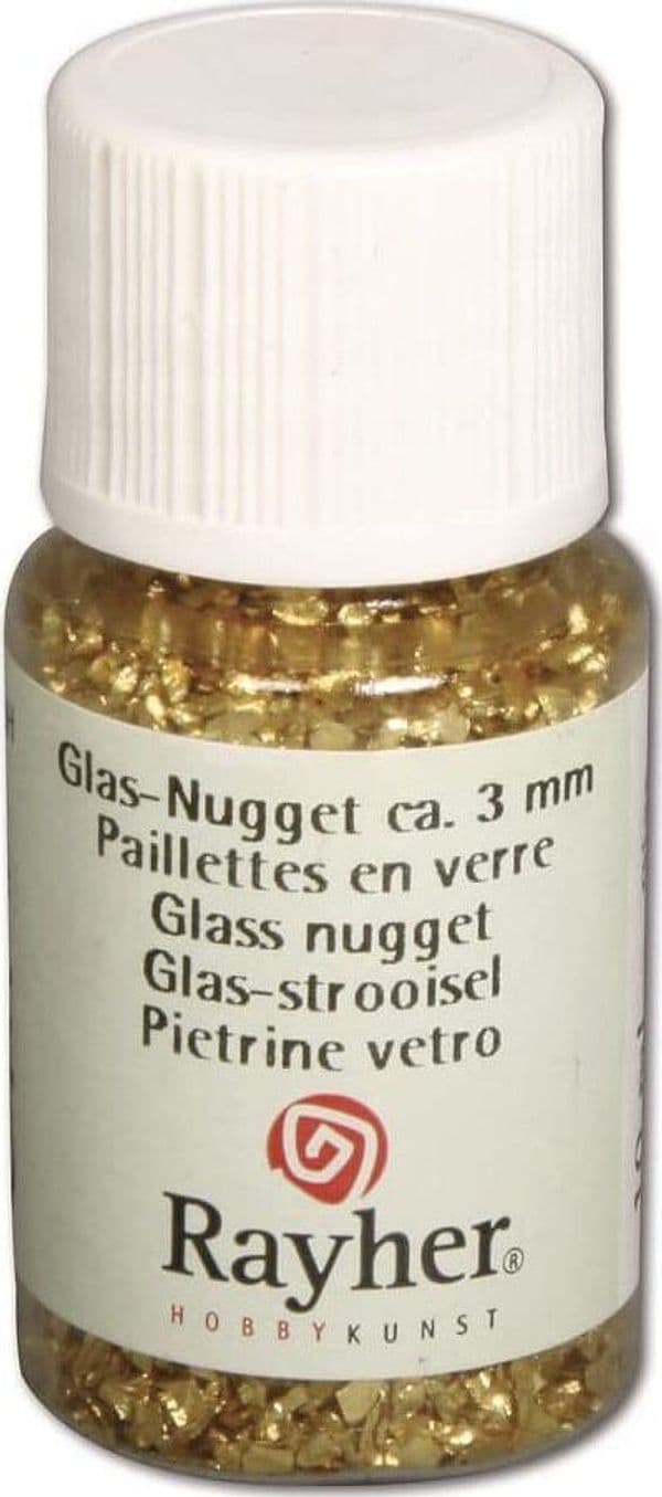 RAYHER---GLITTER-PIETRINE-IN-VETRO-10ML---COLORE-ORO