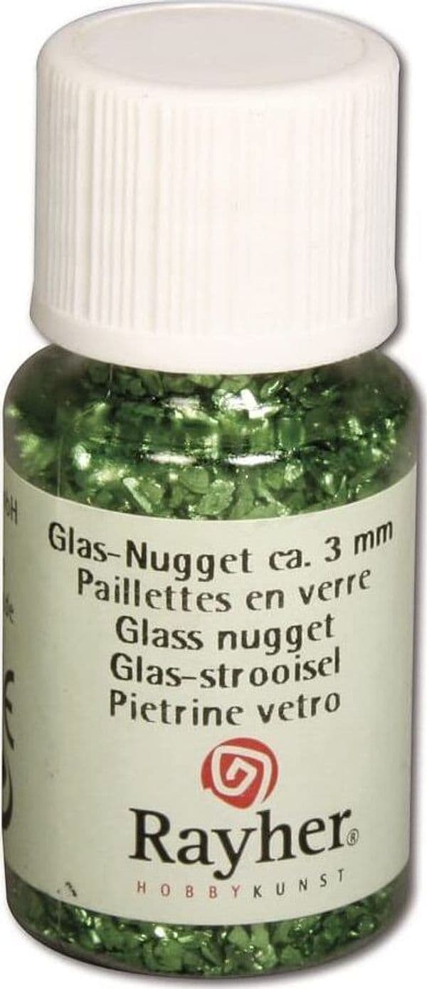 RAYHER---GLITTER-PIETRINE-IN-VETRO-10ML---COLORE-VERDE