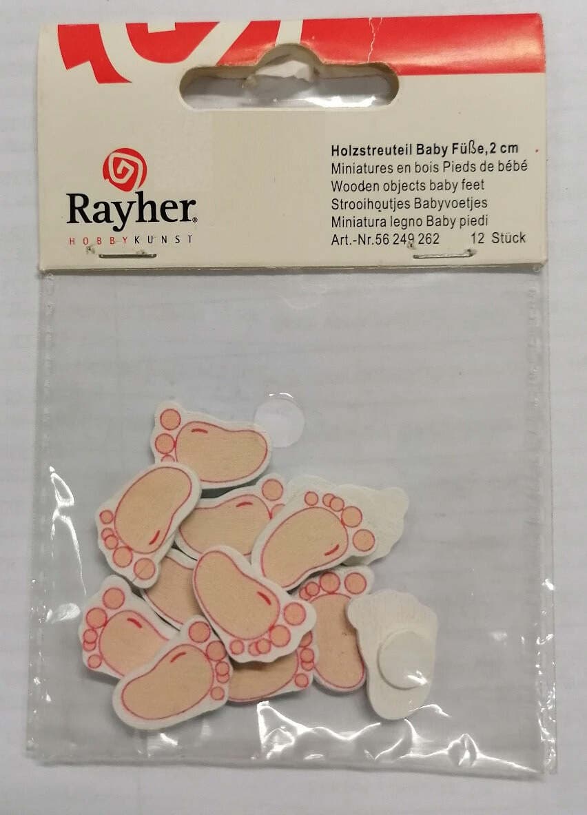 RAYHER---MINIATURA-IN-LEGNO-BABY-PIEDI-2-CM-12-PZ