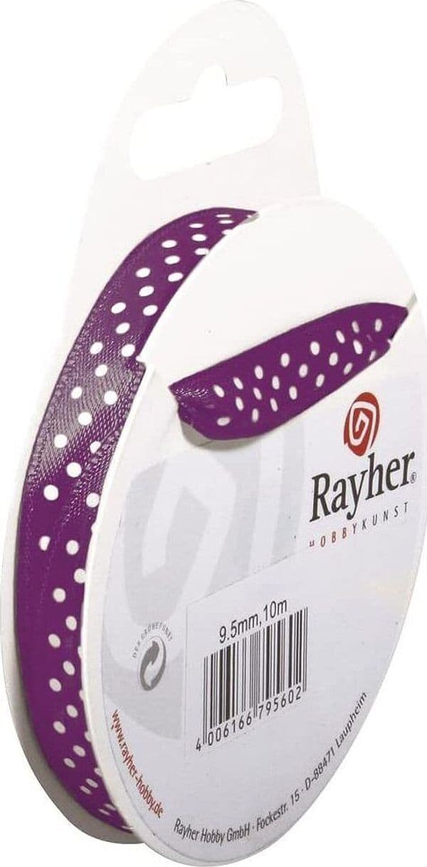 RAYHER---NASTRO-IN-RASO-CON-PUNTINI-H-9,5mm-ROTOLO-10MT-LILLA