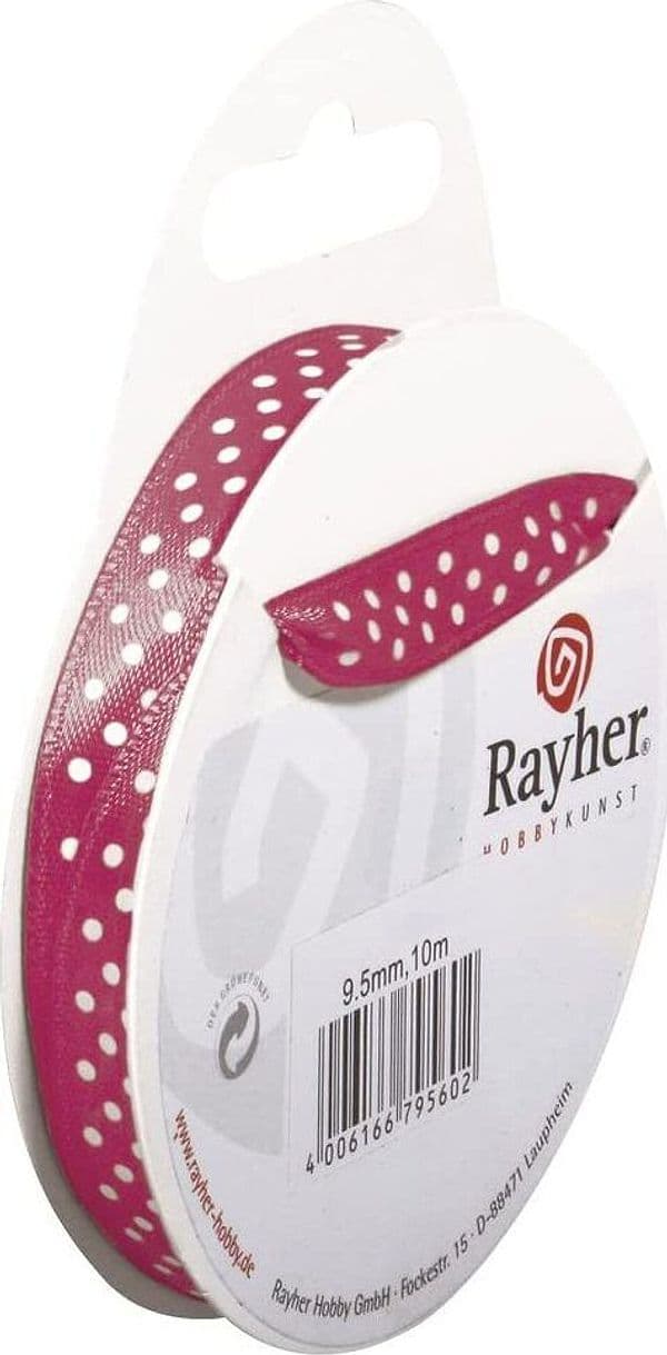 RAYHER---NASTRO-IN-RASO-CON-PUNTINI-H-9,5mm-ROTOLO-10MT-PINK