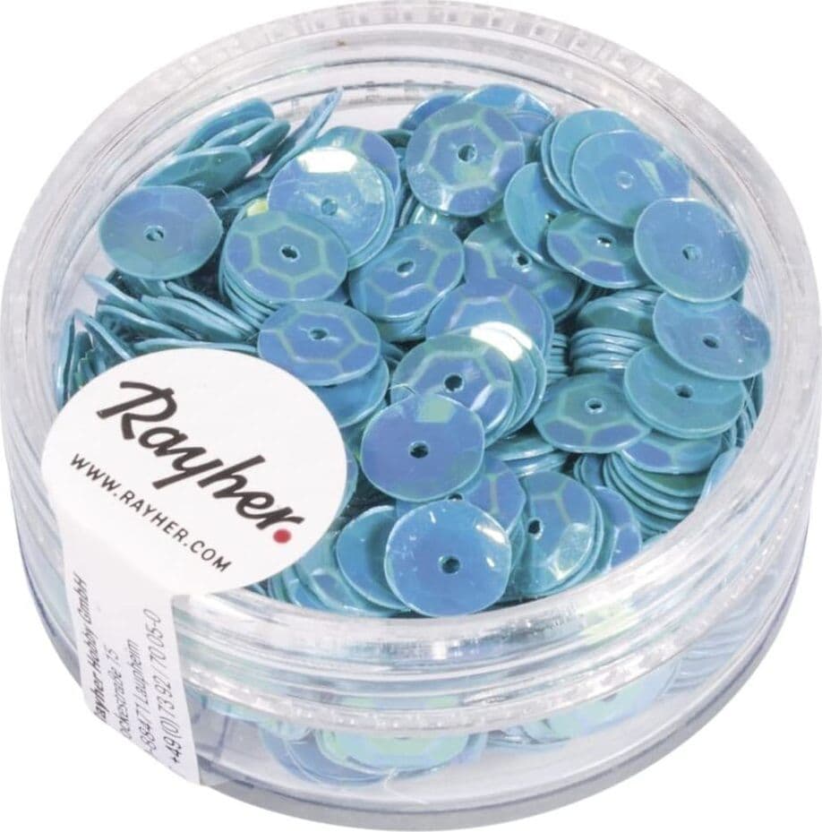 RAYHER---PAILLETTE-CONCAVE-AZZURRO-IRIDISCENTE-6MM---6GR