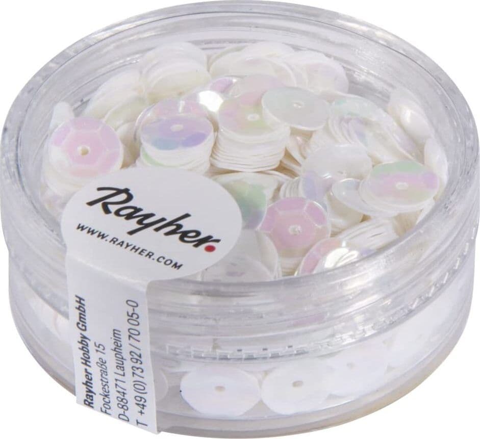 RAYHER---PAILLETTE-CONCAVE-BIANCO-IRIDISCENTE-6MM---6GR