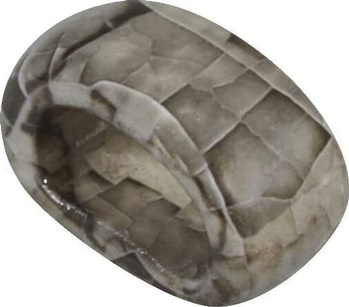 RAYHER---PERLINA-FORMA-OVALE-IN-CERAMICA-ø1,8cm---COLORE-GRIGIO-CHIARO