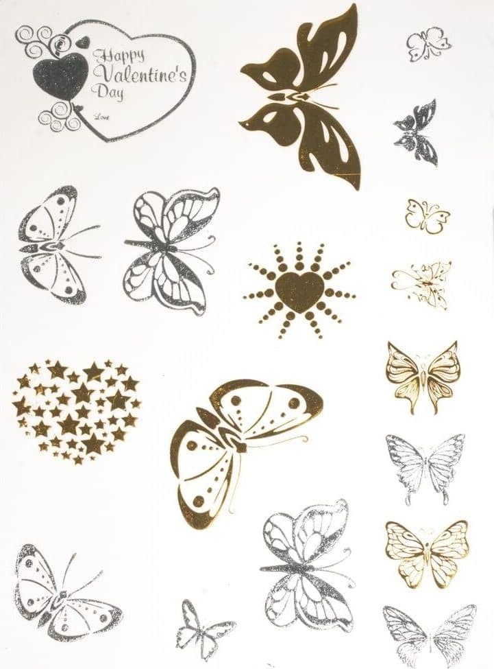 RAYHER---TATUAGGIO-METALLIZZATO-14X21-CM-ORO-ARGENTO-NERO