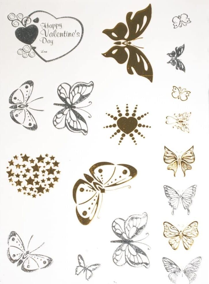 RAYHER---TATUAGGIO-METALLIZZATO-14X21-CM-ORO-ARGENTO-NERO