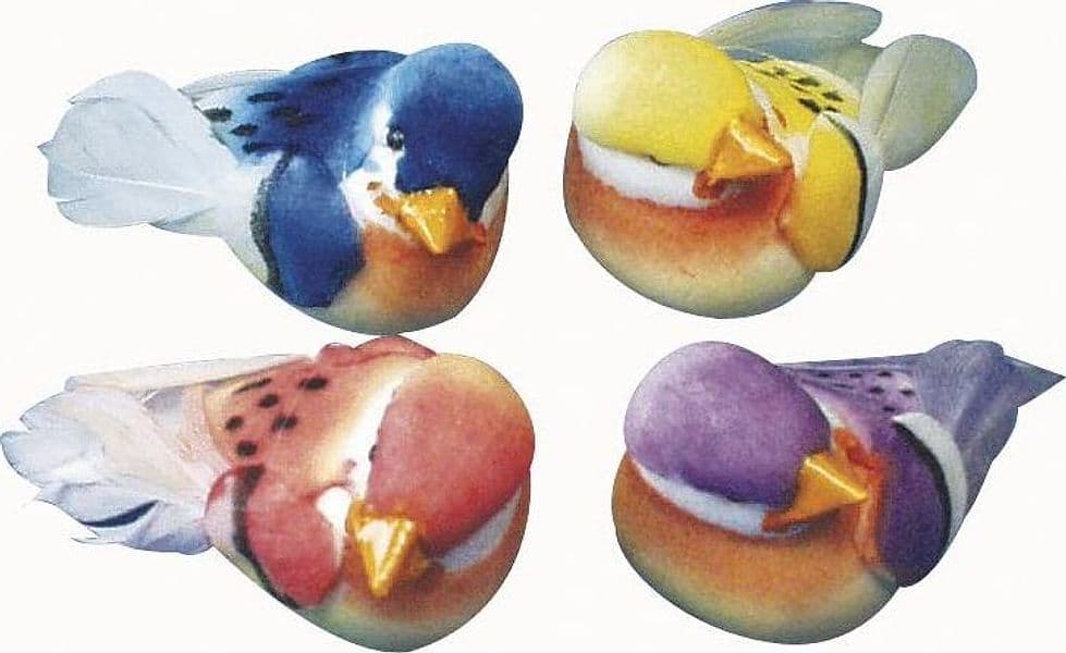 RAYHER---UCCELLO-DA-FUNGO-2CM-4PZ-COLORI-ASSORTITI