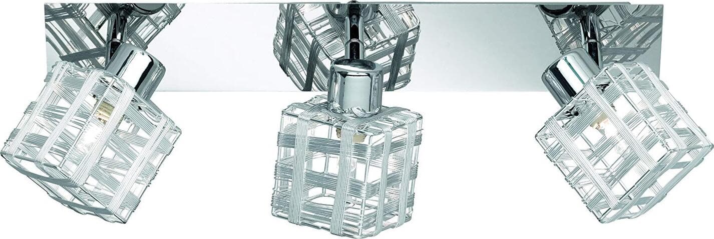 REALITY-LEUCHTEN---Barra-con-3-Spot,-Quadrato,-41-cm,-Cromato-G9