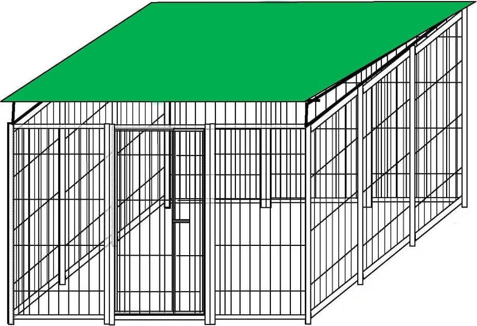 Recinzione da Esterno con Copertura Zincatura a Caldo da 300x300x Altezza 180 Cm Prodotti per animali domestici/Cani/Cucce gabbiette e recinzioni/Recinti da esterno Ogomondo - Martina Franca, Commerciovirtuoso.it