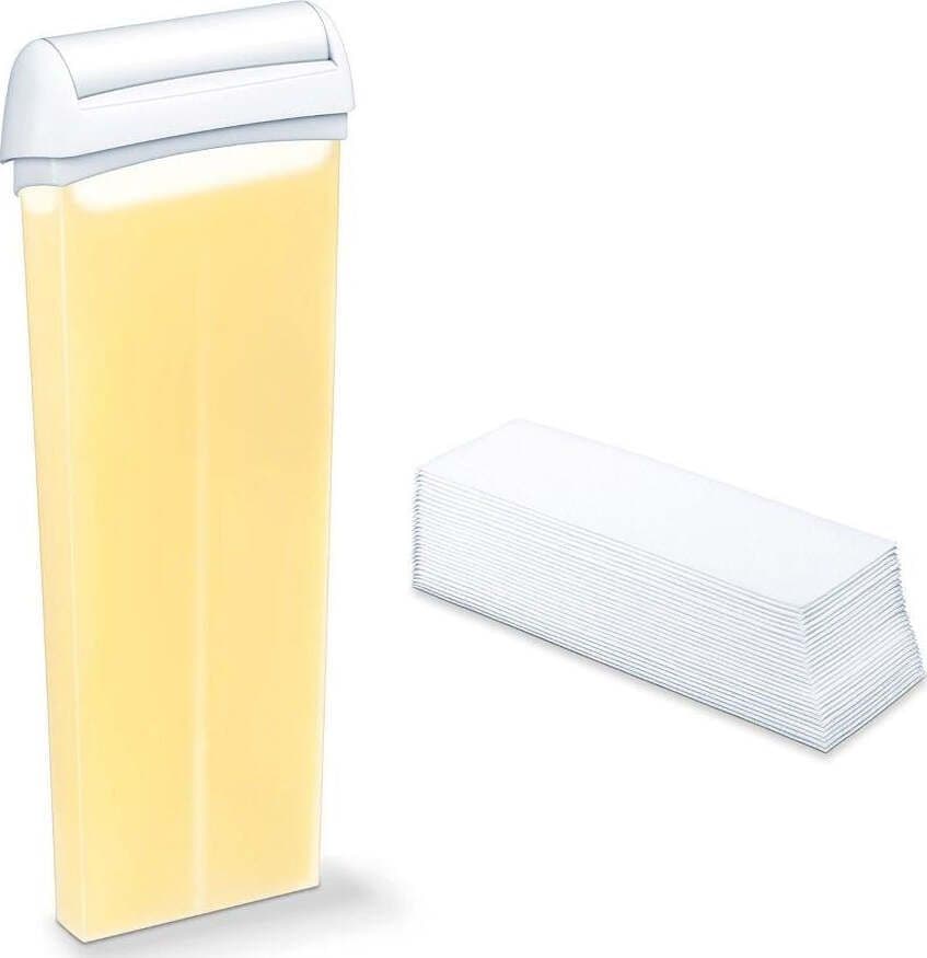 Refil-epilatore-Beurer-2-cartucce-di-cera-d'api,-50-strisce-depilatorie