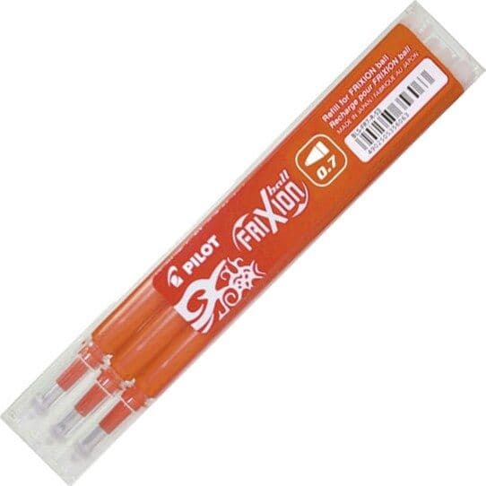 Refill a sfera Frixionball - punta 0 7mm - arancio - Pilot - conf. 3 pezzi Cancelleria e prodotti per ufficio/Penne matite scrittura e correzione/Penne e ricariche/Penne roller a inchiostro gel Eurocartuccia - Pavullo, Commerciovirtuoso.it