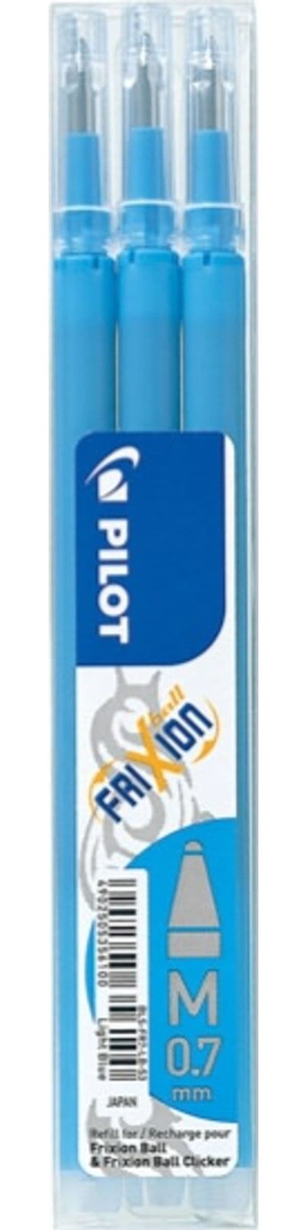 Refill a sfera Frixionball - punta 0 7mm - azzurro - Pilot - conf. 3 pezzi Cancelleria e prodotti per ufficio/Penne matite scrittura e correzione/Penne e ricariche/Penne roller a inchiostro gel Eurocartuccia - Pavullo, Commerciovirtuoso.it