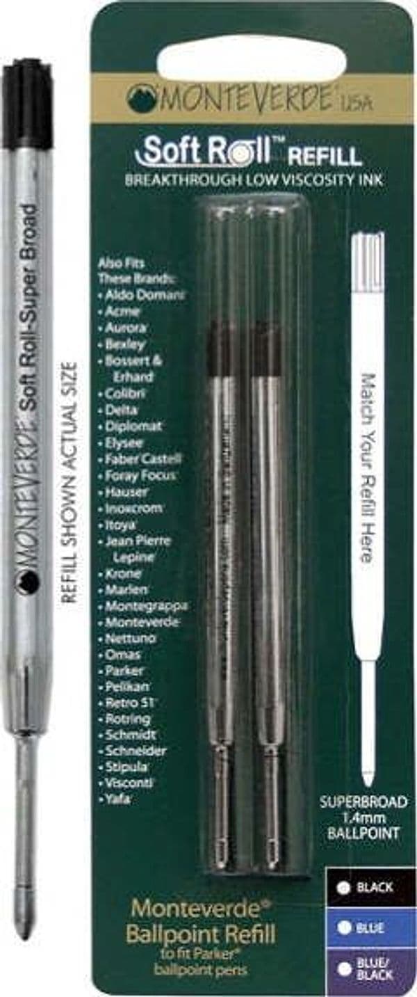 Refill per sfera Parker - punta large - blu - Monteverde - conf. 2 pezzi Cancelleria e prodotti per ufficio/Penne matite scrittura e correzione/Penne e ricariche/Ricariche penne Eurocartuccia - Pavullo, Commerciovirtuoso.it