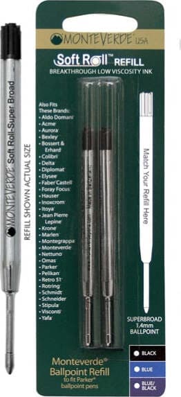 Refill per sfera Parker - punta large - blu - Monteverde - conf. 2 pezzi Cancelleria e prodotti per ufficio/Penne matite scrittura e correzione/Penne e ricariche/Ricariche penne Eurocartuccia - Pavullo, Commerciovirtuoso.it