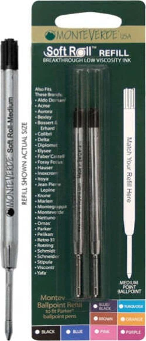 Refill per sfera Parker - punta media - nero - Monteverde - conf. 2 pezzi Cancelleria e prodotti per ufficio/Penne matite scrittura e correzione/Penne e ricariche/Ricariche penne Eurocartuccia - Pavullo, Commerciovirtuoso.it