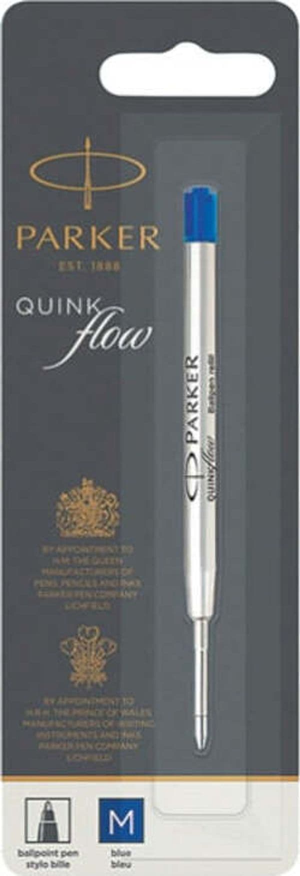 Refill Quink Flow - punta media - blu - Parker Cancelleria e prodotti per ufficio/Penne matite scrittura e correzione/Penne e ricariche/Ricariche penne Eurocartuccia - Pavullo, Commerciovirtuoso.it