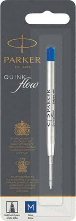 Refill Quink Flow - punta media - blu - Parker Cancelleria e prodotti per ufficio/Penne matite scrittura e correzione/Penne e ricariche/Ricariche penne Eurocartuccia - Pavullo, Commerciovirtuoso.it