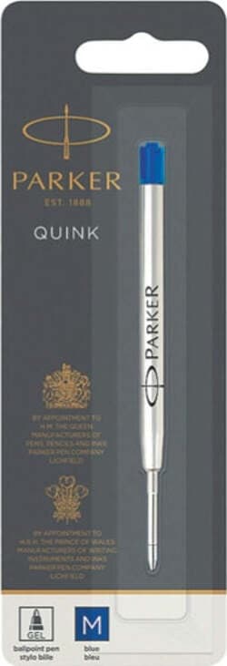 Refill Quink Gel - punta media - blu - Parker Cancelleria e prodotti per ufficio/Penne matite scrittura e correzione/Penne e ricariche/Ricariche penne Eurocartuccia - Pavullo, Commerciovirtuoso.it