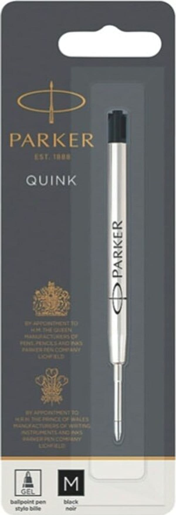 Refill Quink Gel - punta media - nero - Parker Cancelleria e prodotti per ufficio/Penne matite scrittura e correzione/Penne e ricariche/Ricariche penne Eurocartuccia - Pavullo, Commerciovirtuoso.it