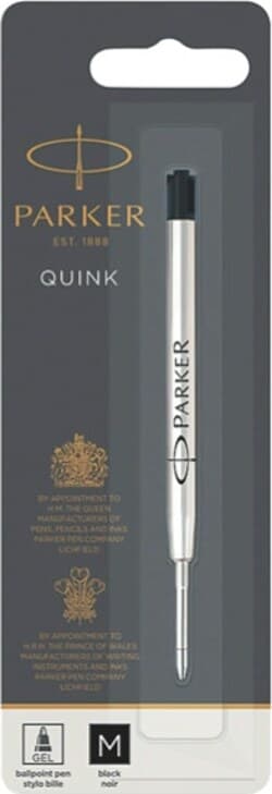 Refill Quink Gel - punta media - nero - Parker Cancelleria e prodotti per ufficio/Penne matite scrittura e correzione/Penne e ricariche/Ricariche penne Eurocartuccia - Pavullo, Commerciovirtuoso.it