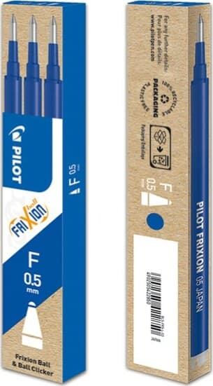 Refill sfera a scatto Frixionball Clicker - punta 0 5mm - blu - Pilot - conf. 3 pezzi Cancelleria e prodotti per ufficio/Penne matite scrittura e correzione/Penne e ricariche/Penne roller a inchiostro gel Eurocartuccia - Pavullo, Commerciovirtuoso.it
