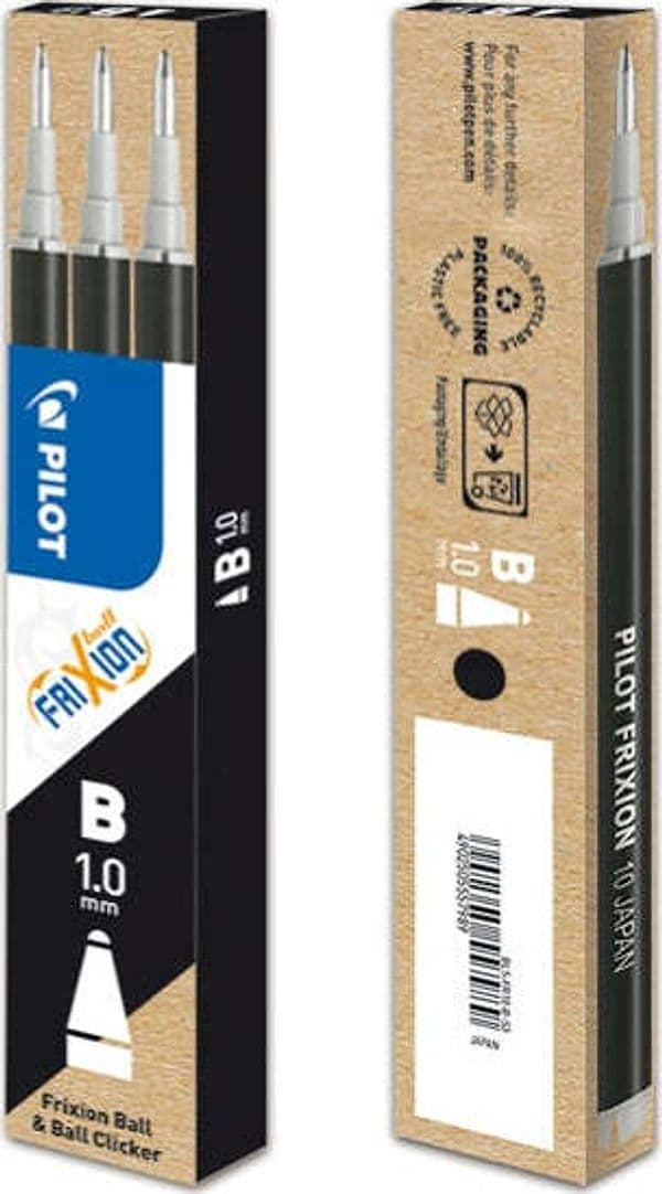 Refill sfera frixionball clicker - punta 1 0mm - nero - Pilot - conf. 3 pezzi Cancelleria e prodotti per ufficio/Penne matite scrittura e correzione/Penne e ricariche/Penne roller a inchiostro gel Eurocartuccia - Pavullo, Commerciovirtuoso.it
