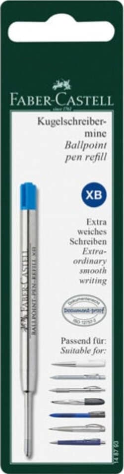 Refill XB - punta 0 7mm fusto blu - per penna Polyball - Faber Castell Cancelleria e prodotti per ufficio/Penne matite scrittura e correzione/Penne e ricariche/Ricariche penne Eurocartuccia - Pavullo, Commerciovirtuoso.it