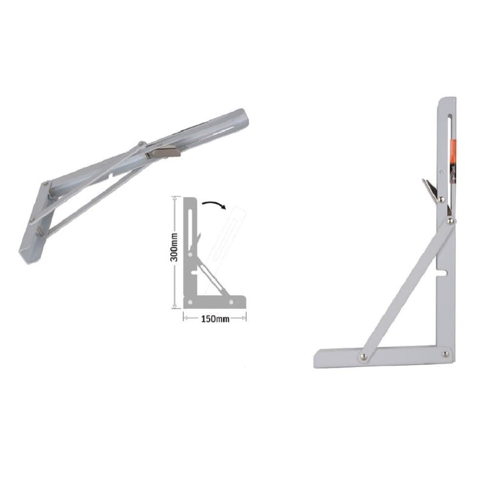Reggimensola Supporto Staffa Metallo Pieghevole Regolabile 30x15cm Bianco 91289 Fai da te/Ferramenta/Staffe e supporti per mensole Trade Shop italia - Napoli, Commerciovirtuoso.it