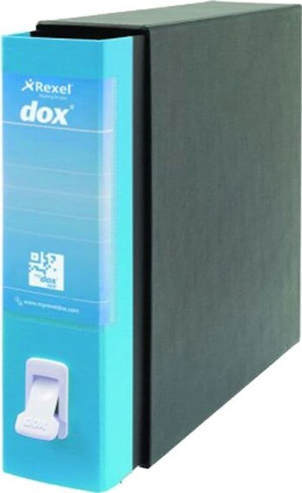 Registratore Dox 2 - dorso 8 cm - protocollo 23x34 cm - azzurro capri - Esselte Cancelleria e prodotti per ufficio/Archivio ufficio e accessori per scrivania/Raccoglitori e accessori per raccoglitori/Raccoglitori/Raccoglitori a leva per documenti Eurocartuccia - Pavullo, Commerciovirtuoso.it