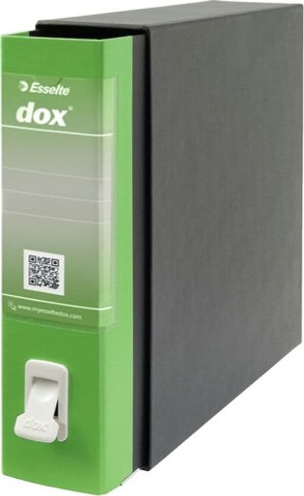 Registratore Dox 2 - dorso 8 cm - protocollo 23x34 cm - greenery - Esselte Cancelleria e prodotti per ufficio/Archivio ufficio e accessori per scrivania/Raccoglitori e accessori per raccoglitori/Raccoglitori/Raccoglitori a leva per documenti Eurocartuccia - Pavullo, Commerciovirtuoso.it