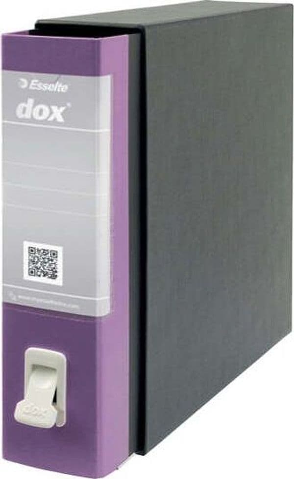 Registratore Dox 2 - dorso 8 cm - protocollo 23x34 cm - lilla - Esselte Cancelleria e prodotti per ufficio/Archivio ufficio e accessori per scrivania/Raccoglitori e accessori per raccoglitori/Raccoglitori/Raccoglitori a leva per documenti Eurocartuccia - Pavullo, Commerciovirtuoso.it