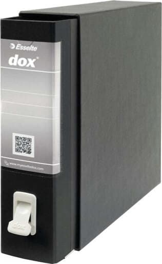 Registratore Dox 2 - dorso 8 cm - protocollo 23x34 cm - nero - Esselte Cancelleria e prodotti per ufficio/Archivio ufficio e accessori per scrivania/Raccoglitori e accessori per raccoglitori/Raccoglitori/Raccoglitori a leva per documenti Eurocartuccia - Pavullo, Commerciovirtuoso.it
