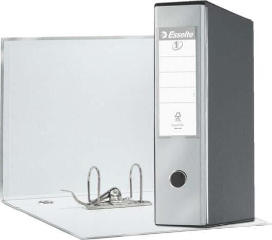 Registratore Eurofile G55 - dorso 8 cm - protocollo 23x33 cm - grigio metallizzato - Esselte Cancelleria e prodotti per ufficio/Archivio ufficio e accessori per scrivania/Raccoglitori e accessori per raccoglitori/Raccoglitori/Raccoglitori a leva per documenti Eurocartuccia - Pavullo, Commerciovirtuoso.it