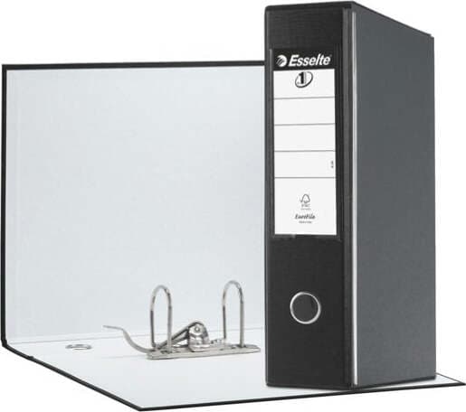 Registratore Eurofile G55 - dorso 8 cm - protocollo 23x33 cm - nero - Esselte Cancelleria e prodotti per ufficio/Archivio ufficio e accessori per scrivania/Raccoglitori e accessori per raccoglitori/Raccoglitori/Raccoglitori a leva per documenti Eurocartuccia - Pavullo, Commerciovirtuoso.it