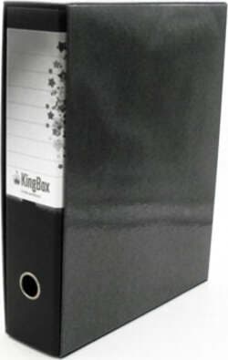 Registratore Kingbox - dorso 8 cm - protocollo 23x33 cm - nero - Starline Cancelleria e prodotti per ufficio/Archivio ufficio e accessori per scrivania/Raccoglitori e accessori per raccoglitori/Raccoglitori/Raccoglitori a leva per documenti Eurocartuccia - Pavullo, Commerciovirtuoso.it