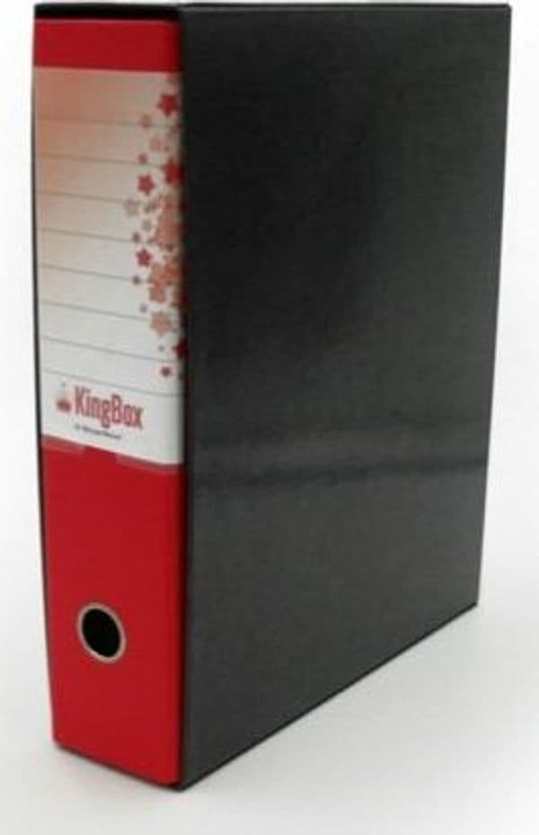 Registratore Kingbox - dorso 8 cm - protocollo 23x33 cm - rosso - Starline Cancelleria e prodotti per ufficio/Archivio ufficio e accessori per scrivania/Raccoglitori e accessori per raccoglitori/Raccoglitori/Raccoglitori a leva per documenti Eurocartuccia - Pavullo, Commerciovirtuoso.it