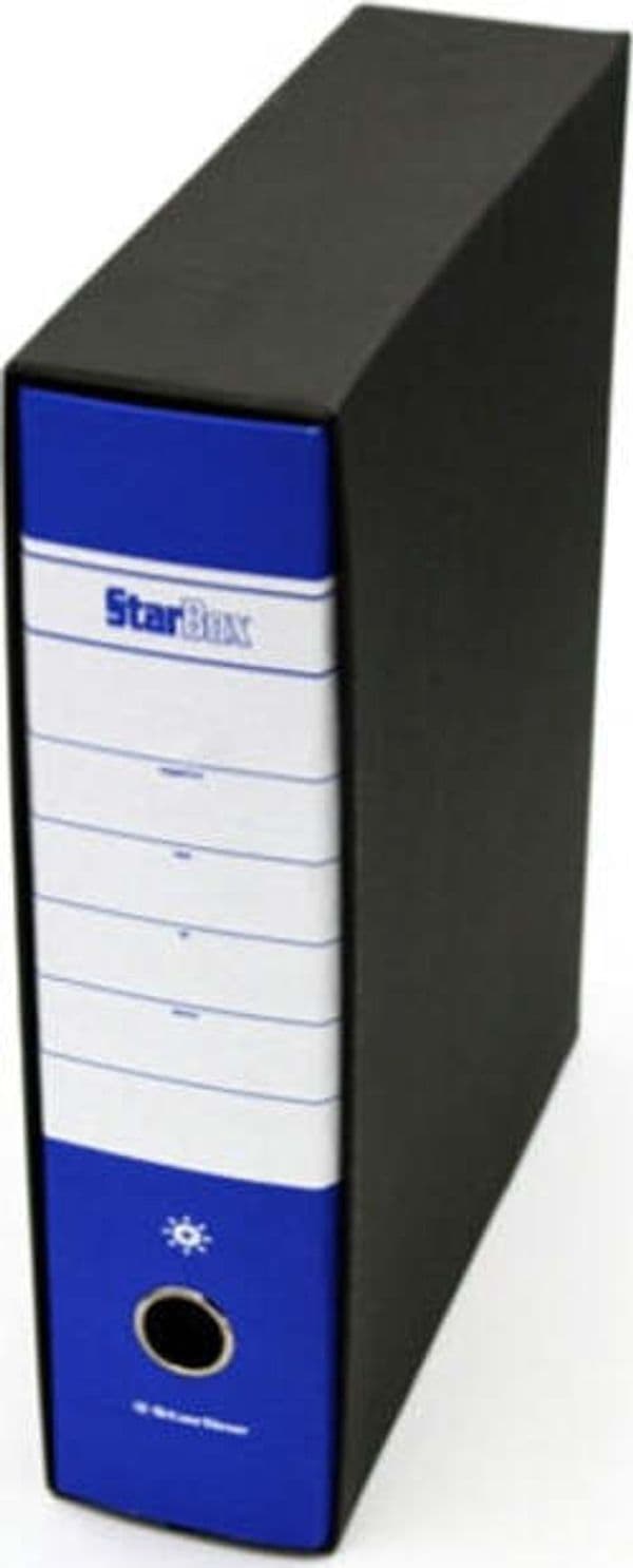 Registratore Starbox sfuso - dorso 8 cm - protocollo 23x33 cm - blu - Starline Cancelleria e prodotti per ufficio/Archivio ufficio e accessori per scrivania/Raccoglitori e accessori per raccoglitori/Raccoglitori/Raccoglitori a leva per documenti Eurocartuccia - Pavullo, Commerciovirtuoso.it