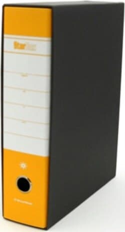 Registratore Starbox sfuso - dorso 8 cm - protocollo 23x33 cm - giallo - Starline Cancelleria e prodotti per ufficio/Archivio ufficio e accessori per scrivania/Raccoglitori e accessori per raccoglitori/Raccoglitori/Raccoglitori a leva per documenti Eurocartuccia - Pavullo, Commerciovirtuoso.it